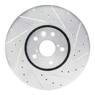 R1 Concepts EDZ-31183D Brake Rotor Drilled & Slotted Silver